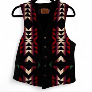 Pendleton Westernwear Vest with Red and Black Accents